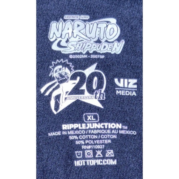 Naruto Shippuden Kakashi Hatake 20th Anniversary Graphic Tank Top Size XL - Picture 5 of 6